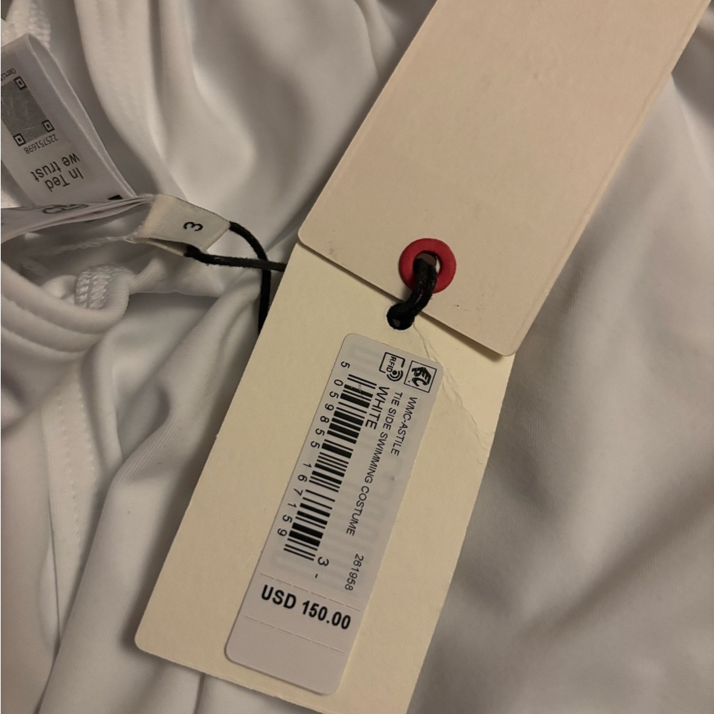 Ted Baker White One-Shoulder Swim One Piece - Picture 3 of 8